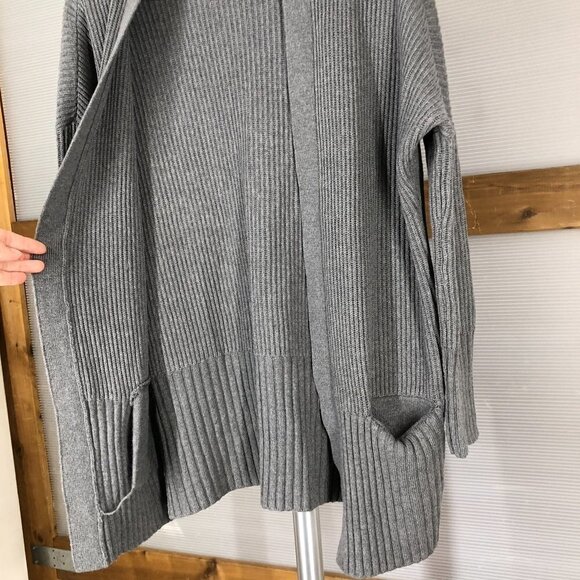 ARITZIA Talula Angora Cashmere Blend Grey Open Knit Cardigan Sz XS - Picture 2 of 8